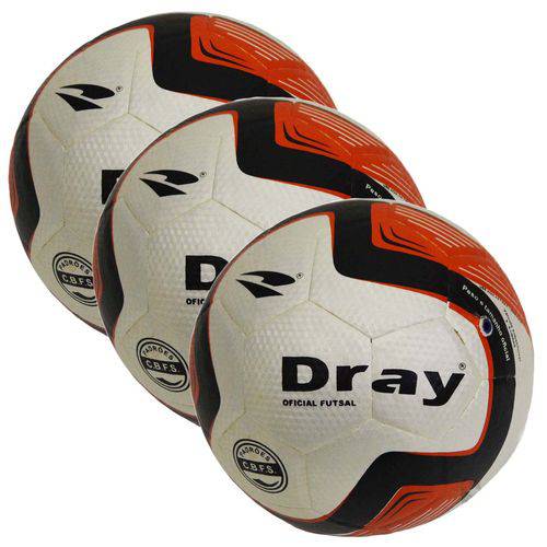 Kit C/ 3 Bolas Dray Maxi 500 Oficial Futsal