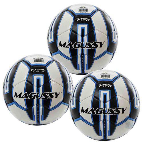 Kit C/ 3 Bolas Magussy Matrix Max 100 Sub 11 Infantil Futsal