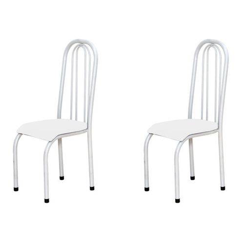 Kit 2 Cadeiras Altas 0.123 Anatômica Branco/branco - Marcheli