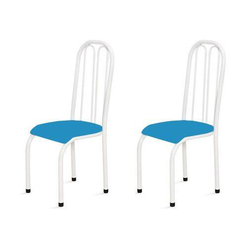 Kit 2 Cadeiras Altas 0.112 Anatômica Branco/azul - Marcheli
