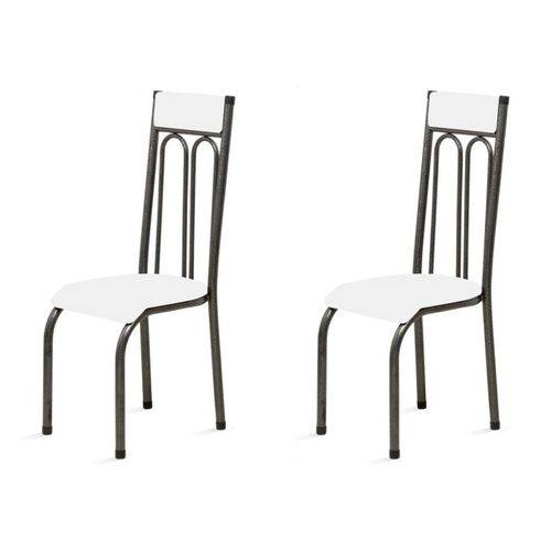 Kit 2 Cadeiras Anatômicas 0.120 Estofada Craqueado/branco - Marcheli