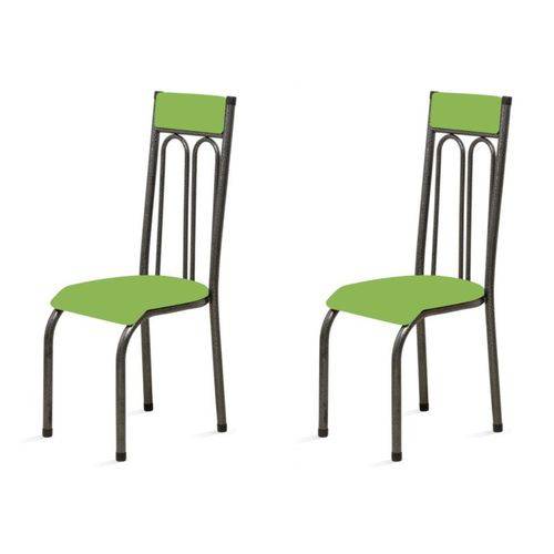 Kit 2 Cadeiras Anatômicas 0.120 Estofada Craqueado/verde - Marcheli