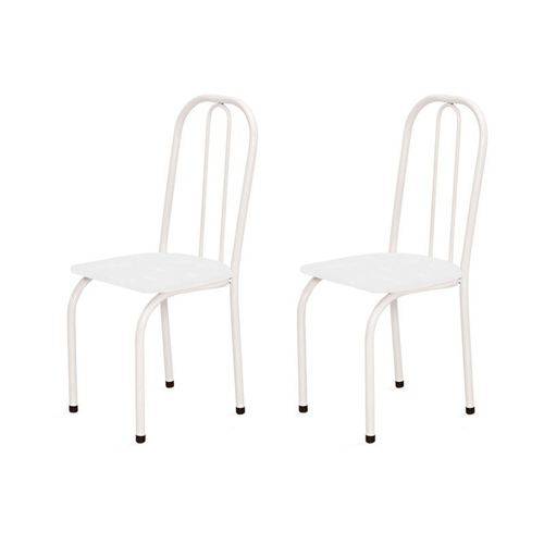 Kit 2 Cadeiras Baixas 0.101 Assento Reto Branco - Marcheli