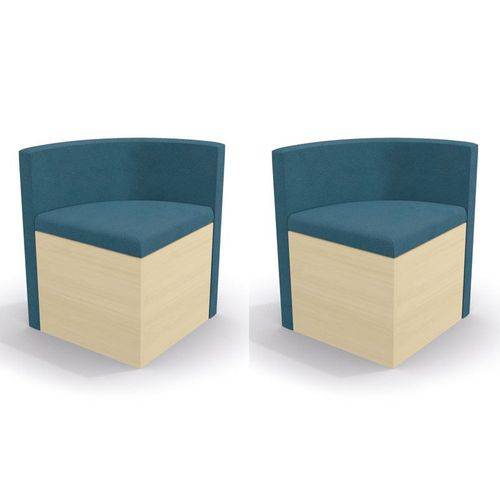 Kit 2 Cadeiras Cad108 para Sala de Jantar Pine/azul - Kappesberg