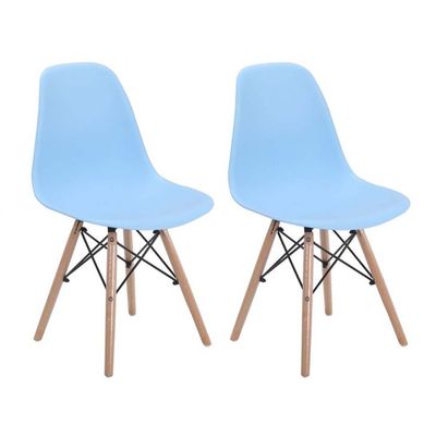 Kit 2 Cadeiras Charles Eames Eiffel Azul Claro CDAZCLAROK2