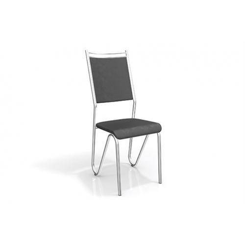 Kit 2 Cadeiras com Acabamento Cromado Kappesberg Londres 2C056 Preto