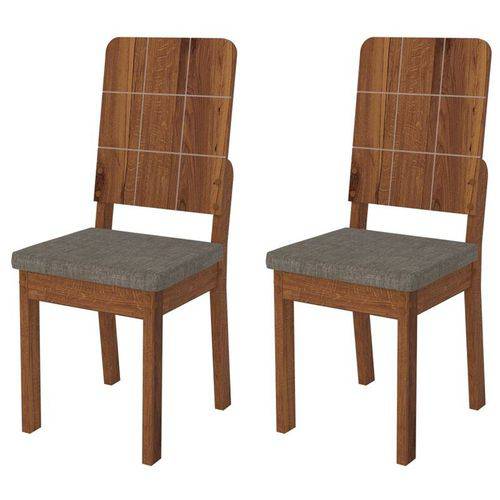 Kit 2 Cadeiras Dama para Sala de Jantar Dama Terrara/bronze - Dj Móveis