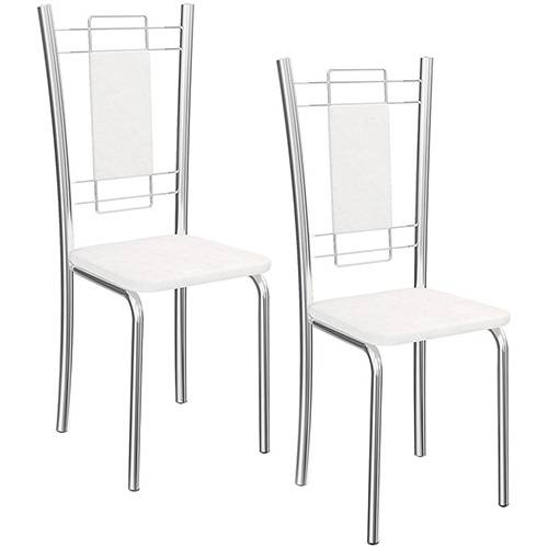 Kit 2 Cadeiras Florença Branca - Kappesberg