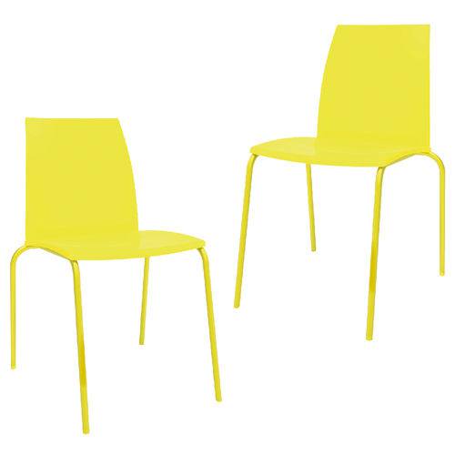 Kit 2 Cadeiras Loft Amarelo