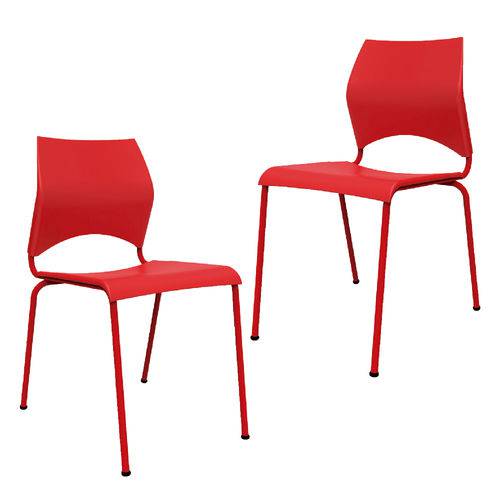 Kit 2 Cadeiras Paladio Vermelho