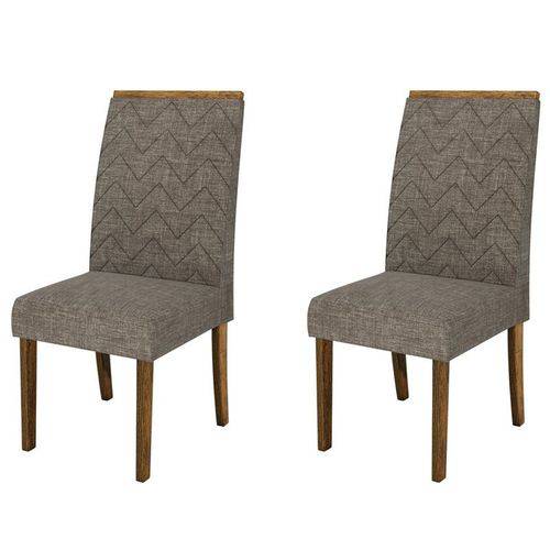 Kit 2 Cadeiras para Sala de Jantar Áurea Demolição/bronze - Dj Móveis