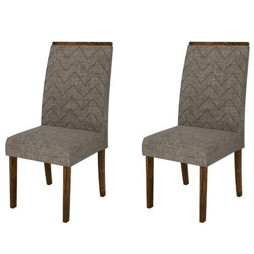 Kit 2 Cadeiras para Sala de Jantar Áurea Malbec/bronze - Dj Móveis