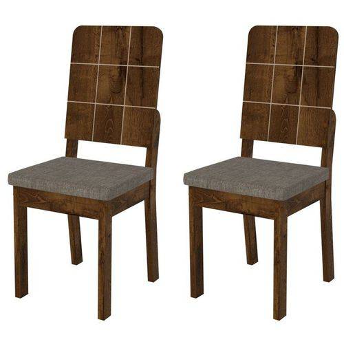 Kit 2 Cadeiras para Sala de Jantar Dama Malbec/bronze - Dj Móveis