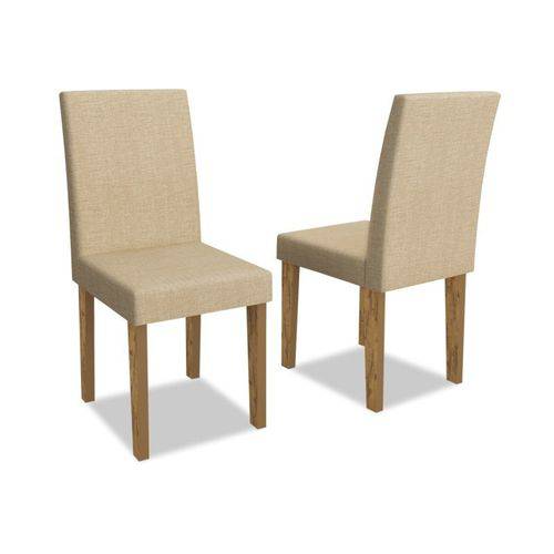 Kit 2 Cadeiras para Sala de Jantar Giovana Rovere/linho Bege - New Ceval