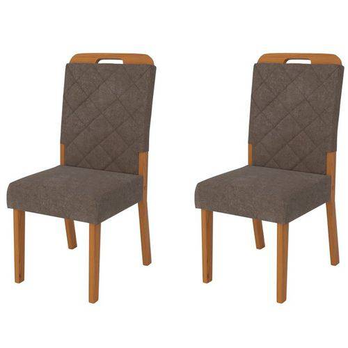 Kit 2 Cadeiras para Sala de Jantar Golden Carvalho/marrom - Dj Móveis