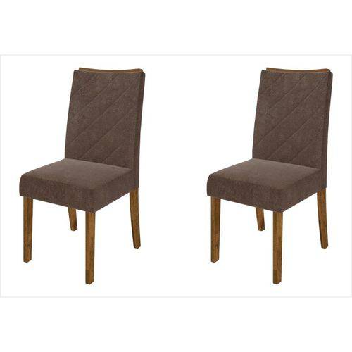 Kit 2 Cadeiras para Sala de Jantar Golden Demolição/pena Marrom - Dj Móveis