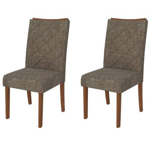Kit 2 Cadeiras para Sala de Jantar Golden Terrara/bronze - Dj Móveis