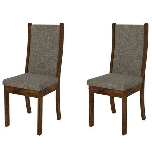 Kit 2 Cadeiras para Sala de Jantar Malta Malbec/bronze - Dj Móveis