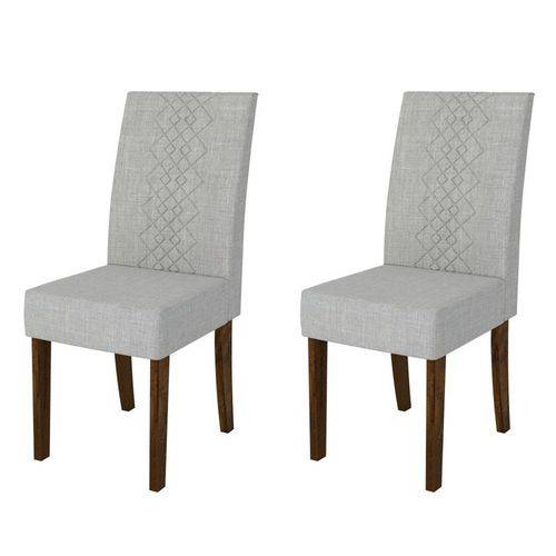 Kit 2 Cadeiras para Sala de Jantar Olimpia Malbec/claro - Dj Móveis