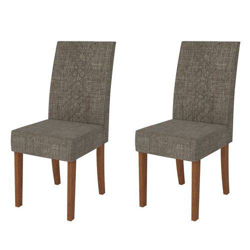 Kit 2 Cadeiras para Sala de Jantar Olimpia Terrara/bronze - Dj Móveis
