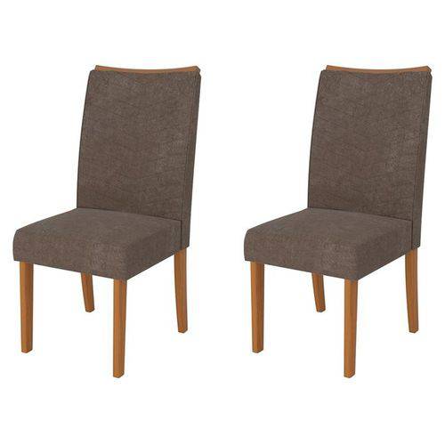 Kit 2 Cadeiras para Sala de Jantar Serena Carvalho/marrom - Dj Móveis