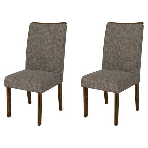 Kit 2 Cadeiras para Sala de Jantar Serena Malbec/bronze - Dj Móveis