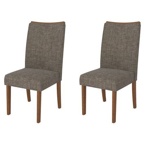 Kit 2 Cadeiras para Sala de Jantar Serena Terrara/bronze - Dj Móveis