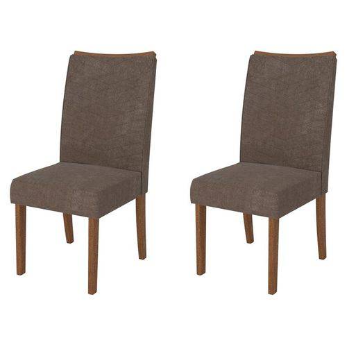 Kit 2 Cadeiras para Sala de Jantar Serena Terrara/marrom - Dj Móveis