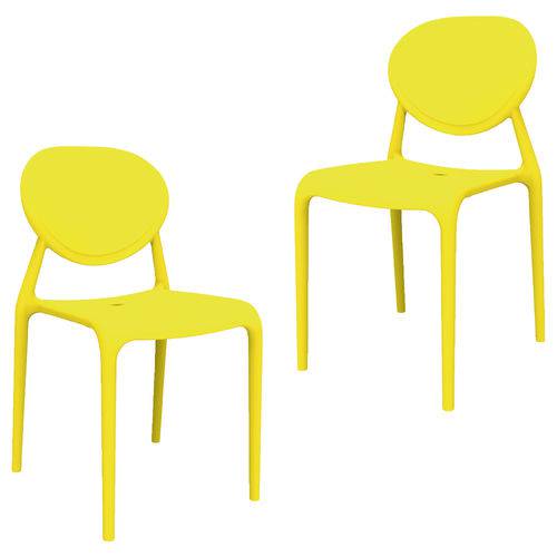 Kit 2 Cadeiras Slick Amarelo