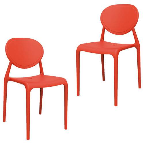 Kit 2 Cadeiras Slick Vermelho