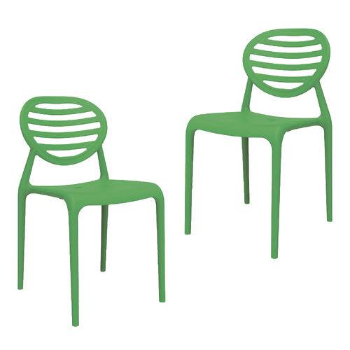 Kit 2 Cadeiras Stripe Verde