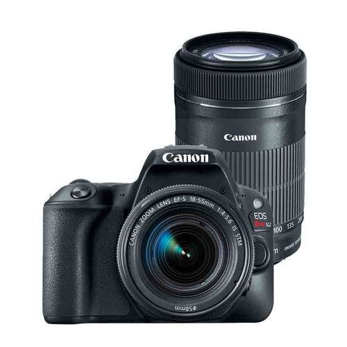 Kit Câmera Canon Eos Sl2 com Lentes 18-55mm + 55-250mm Is Stm