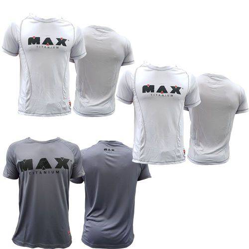 Kit Camiseta Branca Max Clothing + Cinza - Max Titanium
