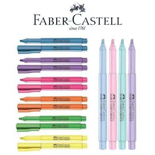 Kit Caneta Marca Texto Grifpen Faber Castell - 6 Neon + 4 Pastel