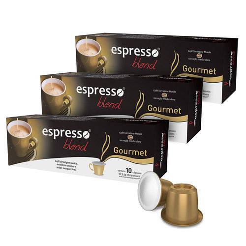 Kit Cápsulas Espresso Blend Gourmet Compatível com Nespresso - 3 Caixas