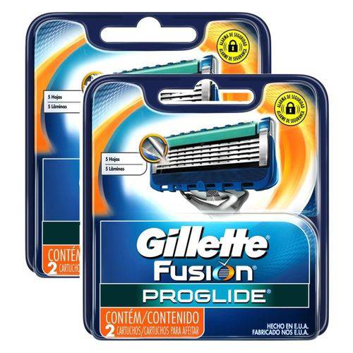 Kit Carga Gillette Aparelho de Barbear Fusion Proglide C/4