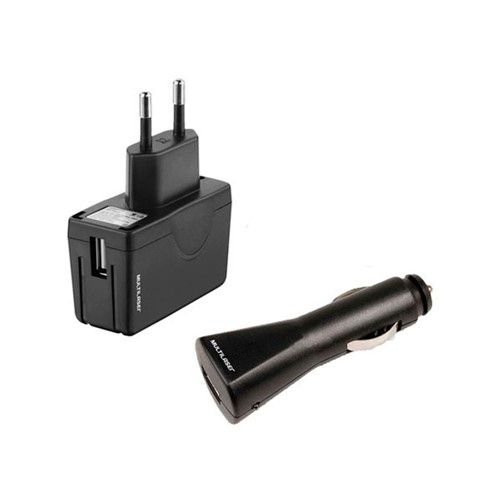 Kit Carregador Universal USB Carregador 12V, Mini Usb, Micro Usb ,Iphone 4/4S - Cb067 - Multilaser
