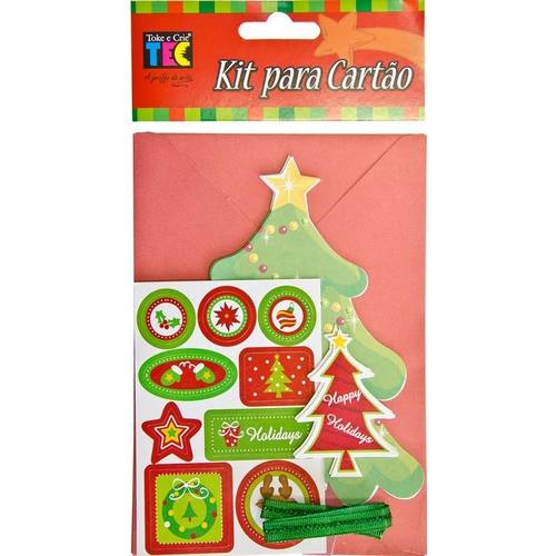 Kit Cartão Arvore de Natal KC102 - Toke e Crie