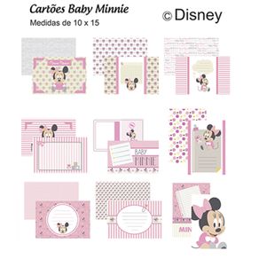 Kit Cartões para Scrap Momentos Baby Minnie com 54 Unidades Ref.19353-KCSMd03 Toke e Crie
