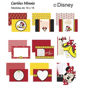 Kit Cartões para Scrap Momentos Minnie Mouse com 54 Unidades Ref.19351-KCSMd01 Toke e Crie