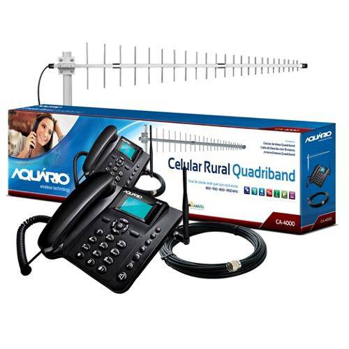 Kit Celular Rural Aquario Ca-4000t Quadriband