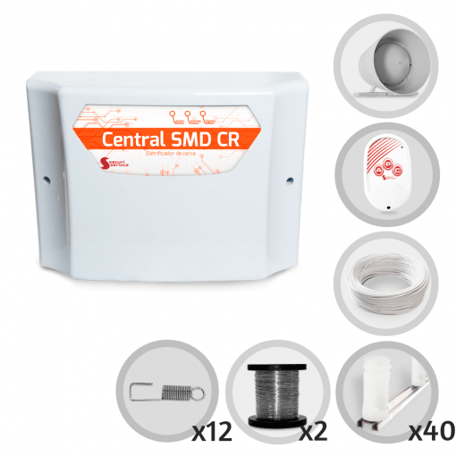 Kit Cerca Elétrica GCP para 120 Metros de Muro | Net Alarmes