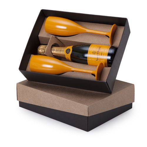 Kit Champagne Veuve Clicquot 375ml+ 2 Taças