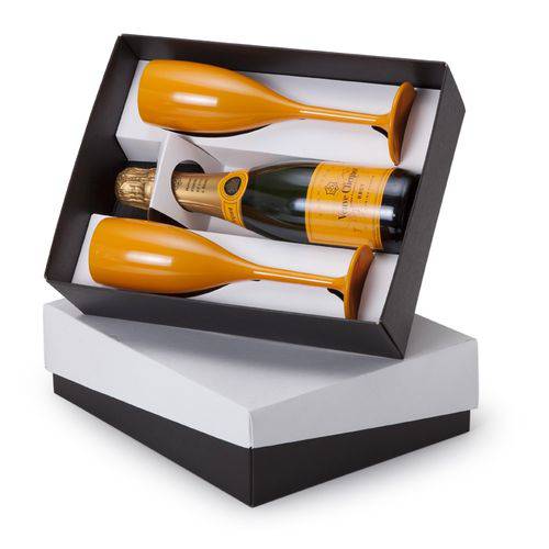 Kit Champagne Veuve Clicquot 375ml+ 2 Taças