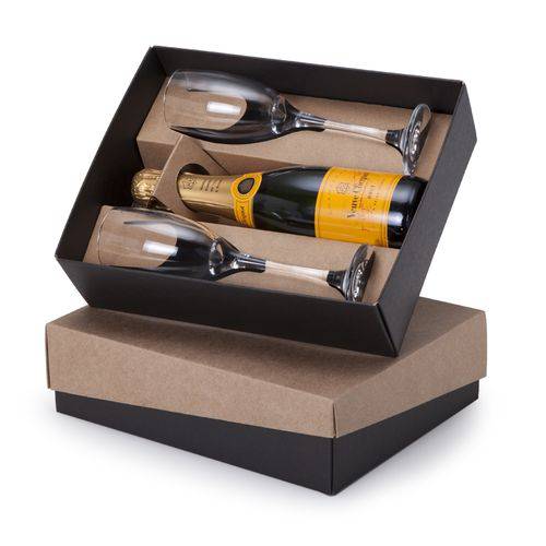 Kit Champagne Veuve Clicquot Ponsardin Brut 375ml + 2 Taças