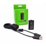 Kit Charge And Play Xbox One e Elite Bateria 1400mah P/ Controle + Cabo USB com Led