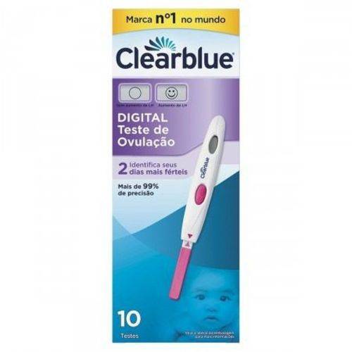 Kit Clearblue Teste de Ovulação Digital com 1 Aparelho 10 Testes + Famigel Gel para Engravidar 30g