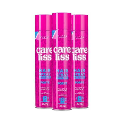 Kit Cless Hair Spray Cless Care Liss Forte 400ml