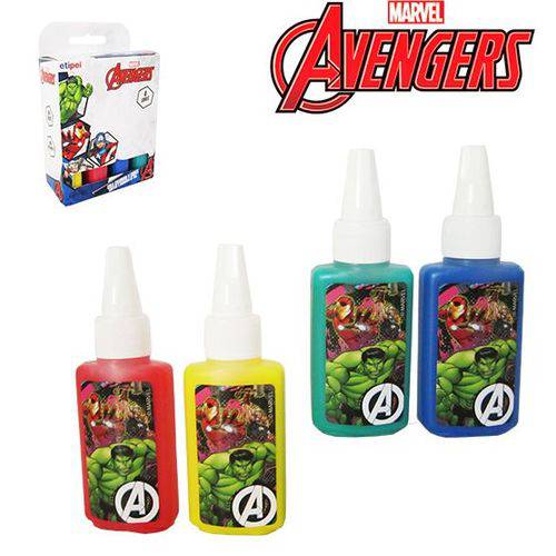 Kit Cola com 4 Cores Sortidas Vingadores/avengers