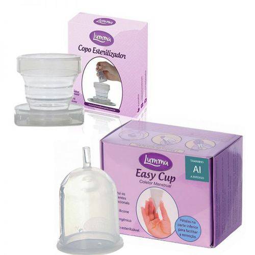Kit Coletor Menstrual Lumma Easy Cup AI e Copo Esterilizador